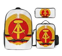 Conjunto De Mochila 3 Piezas Mochila Para Portátil Con Democracia Alemana Bandera Escolar Bolso De Viaje Casual Con Correa En El Pecho Para Niños Y Niñas