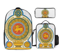 Conjunto De Mochila 3 Piezas Sri Lanka Emblema Nacional Mochilas Para Portátil Bolso Trabajo Empresarial Ligera E Impermeable Regalo Para Hombres Y Mujeres Apta Portátiles De 17 Pulgadas