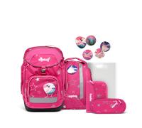 ergobag Pack Set Mochila Escolar ergonómica y Flexible, Set de 6 Piezas para Primaria, 1º Curso