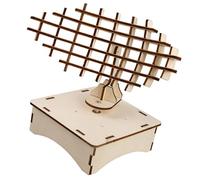 Conjunto de modelos de aviación de estación de radares de campos de batalla de madera para educación física y actividades de aprendizaje, artesanía educativa en madera