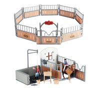 Conjunto De Modelos De Granja De Caballos | Juguete De Caballo Para Niños | Barn Toys Figuras De Animales De Granja Con , Figuras De Caballos, Juguetes Para Juego De Imitación Para Diversión Para