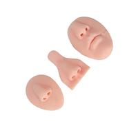 Conjunto de Modelos de Nariz de Silicona, Simulación 3D, Modelo de Nariz Práctica Suave para Ejercicios de Enseñanza de Sutura Nasal (Beige claro)