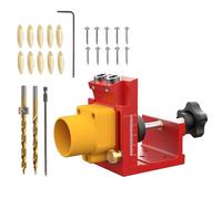 Conjunto de moldes de agujero,Carpintería taladro agujero conductor mal,Soporte de perforación con aspiración de polvo - Para carpintería Terraza Gabinete Escritorio Artesanía Hobby Proyectos