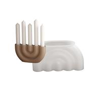 Conjunto De Moldes Para Portavelas De La Curva La Curva Silicona Resistente Para Forma Resina Suministros Artesanía Yeso Resina.