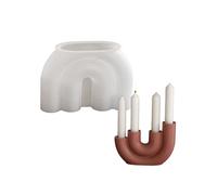 Conjunto De Moldes Para Portavelas De La Curva La Curva Silicona Resistente Para Forma Resina Suministros Artesanía Yeso Resina.