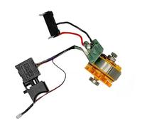 Conjunto de motor de taladro eléctrico sin escobillas de 16,8 V con placa de control e interruptor, engranaje de 13 dientes, construcción de metal, compatible con cable Bosch