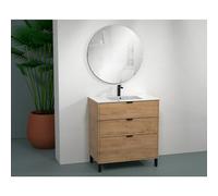 Conjunto de mueble de baño Triana (Ancho total del mueble de baño: 60 cm, Roble)