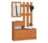 Conjunto de muebles con zapatero akord aliso 90 cm 1 puerta 1 cajón color aliso mate 2 estantes 90x25x170 cm