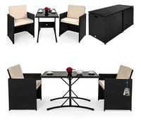 Conjunto de muebles "Cube"" 1+2 de poliratán"