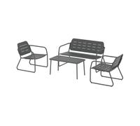 Conjunto de muebles de jardín andria 4 piezas - gris antracita [casa.pro] 85 cm