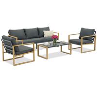 Conjunto de muebles de jardín de aluminio Belluno Garden Point antracita