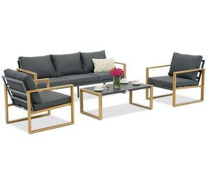 Conjunto de muebles de jardín de aluminio Belluno Garden Point antracita