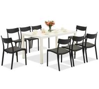 Conjunto de muebles de jardín King/Provence blanco y antracita para 8 personas Bica
