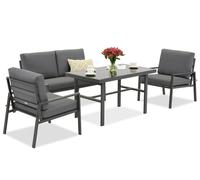 Conjunto de muebles de jardín Vigo Apetito 4 antracita Garden Point