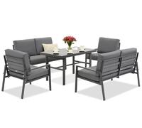 Conjunto de muebles de jardín Vigo Apetito 6 antracita Garden Point