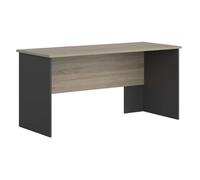 Conjunto de muebles de oficina en roble sonoma y gris antracita con escritorio, 2 estanterías, 1 armario auxiliar, 1 aparador, 1 cajonera