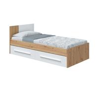 Miroytengo Conjunto de Muebles Dormitorio Juvenil Moderno Melamina Color Roble Nodi y Blanco Artik