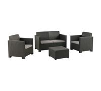 Conjunto de muebles Evo (4 pzs., Polipropileno, Antracita)