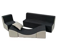 Conjunto de muebles para ninos: sillón+sofá+sofá cama relajante (color: gris-beige)