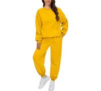 Conjunto de mujer deportivo de invierno ligero, conjunto completo con capucha sudadera + pantalones de 2 piezas sudadera para correr otoño ropa deportiva senderismo fitness amplio chándal de jogging