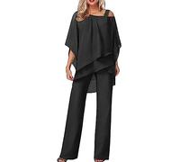Conjunto de mujer elegante de verano, ceremonia, dobladillo irregular, ligero, camisa, pantalones anchos, dos piezas, mono completo, tallas grandes, casual, color liso, juego a juego, cómodos, modes