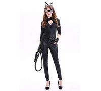 conjunto de mujer erótica sexy, Patente de cuero Sexy Mujeres Mujeres profundos con cuello en V de la cremallera delantero delantero Elástico traje de juego for mujer traje de trajes de uniforme Tempt