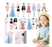 Conjunto de muñecas de hadas - Compilación de guardarropa magnético, Conjunto de moda de papel | Accesorios de figuras de disfraz de princesa, Juguetes de personajes de anime de pup