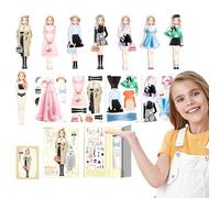 Conjunto de muñecas de hadas - Compilación de guardarropa magnético, Conjunto de moda de papel | Accesorios de figuras de disfraz de princesa, Juguetes de personajes de anime de pup