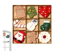 Conjunto de navideños - Colgante Lindo 19 x 19 x 2 cm, Material de Fieltro, muñeco de Nieve Decorativo de Papá Noel con diseño Hecho a Mano | Decoración de árbol