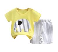 Conjunto de niño bebé niño niño manga corta camisa + pantalones cortos conjuntos casuales lindos cómodos casuales deportivos de playa traje de verano para niños
