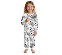 Conjunto de niño genérico de manga larga DIY garabatos artesanales actividades para bebé y niño de 2 a 10 años (White-7, 5-6 años)