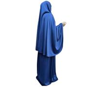 Conjunto de oración de dos piezas (pañuelo para la cabeza + falda) talla única Khimar elástico licra ideal para todos los días/hajj/umrah/mezquita/madrassa/ramadán/Eid/regalo, azul marino