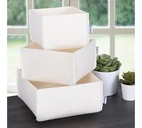 Conjunto de organizadores de escritorio (3 piezas) Crema