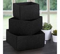 Conjunto de organizadores de escritorio (3 piezas) Negro