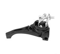 Conjunto de palanca del acelerador para manillar de 19 mm, pieza de repuesto de control del acelerador de cortacésped compatible con palanca de control de velocidad Rotovator, negro + plateado