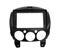 Conjunto de Panel de Radio para Mazda 2 2007-2014 9 Pulgadas Radio Coche Reproductor Marco Carcasa 2Din Unidad Principal Fascia Panel Cubierta Tablero Kit Montaje Autoradio(Only Frame)