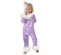 Conjunto de Pantalone Infantil Femenino con Diseño Moderno y Estampado Encantador para Niñas Prendas de Vestir Cómodas de Manga Larga Incluye Camisa y Pantalones Dos Piezas (Purple, 8-9 Years)