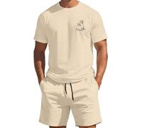 Conjunto de pantalones cortos para hombre de verano ligero, estampado de palmera Hawaiana, traje de deporte degradado de 2 piezas, camisetas de manga corta Oversize, Bermudas con cordón bolsillos