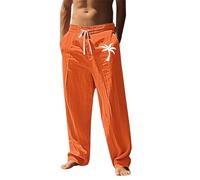 Conjunto de pantalones de chándal con estampado de coco 3D, naranja, S