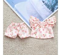 Conjunto de pantalones y ropa para mascotas pequeñas, 2 piezas, ropa para hámster, lindo estilo de frutas, ropa diaria para mascotas, decoración de fotos