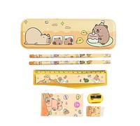 Conjunto de Papelería Kawaii,Sacapuntas,bolígrafos Capybara | para niños, estudiantes, aula, diario, estudio, apuntes, escritura, dibujo, útiles escolares, colegio, manualidades, arte, clase,