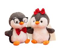 Conjunto De Parejas De Peluche Pingüino - Par De Animales De Peluche Romántico, Decoración De Sala De Boda | Dúo De s Pingüinos De Peluche Dulce Amor Lindo, Con Cintas De Bolsa Regalo, Dic