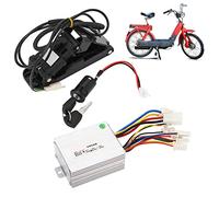 Conjunto de Pedales de Acelerador Controlador, Controlador de Motor de Velocidad 24V 500W y Pedal de Gas con Llaves de Bloqueo para Scooter de Bicicleta Eléctrica