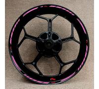Conjunto De Pegatinas para Llanta Delantera Y Trasera Motocicleta, Pegatina para Cubo Rueda para CBR Series RR 250 600rr 900 929 954 1000rr Fondo llanta Reflectante(Color12)