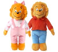 Conjunto de peluches Mighty Mojo The Berenstain Bears: Hermano oso y Hermana osa, basado en el libro The Berenstain Bears, mu eco de peluche de 3