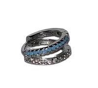 Conjunto de pendientes con cruces azules y tachuelas con garras de dragón, joyería de aleación barroca a para uso diario, aro para oreja con cruces