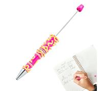 Conjunto de Pens Bead, Bullet-Shaped Ballpoint, Jewelry Craft Supply, Smooth Writing Stationery, for Teachers, Students, School, Journaling, Drawing, Home, Graduación, Classroom