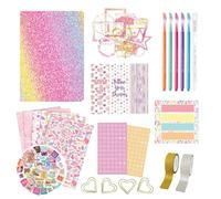 Conjunto de periódicos creativos, conjunto de periódicos para | Libretas de escritura de para - Kit de álbumes de recortes de periódico para niñas, cuadernos de escritura de diario para, libro de