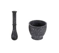 Conjunto de pestillo de jengibre de ajo de cerámic Juego de mortero for ajo, molido especias, marrón y gris, 23x11,5 cm(Gray)