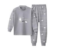 Conjunto de Pijama de 2 Piezas de algodón con Top y Pantalones de Manga Larga para niñas y niños pequeños Albornoces Mujer Piscina Albornoz Adolescente Chica